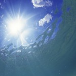 Sun and Clouds Viewed from Underwater