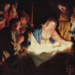 Shepherds Around the Manger