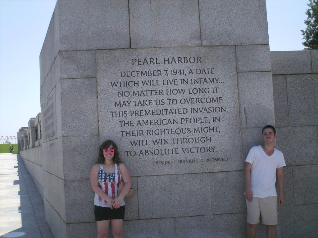 Kelly and Michael at World War II Memorial