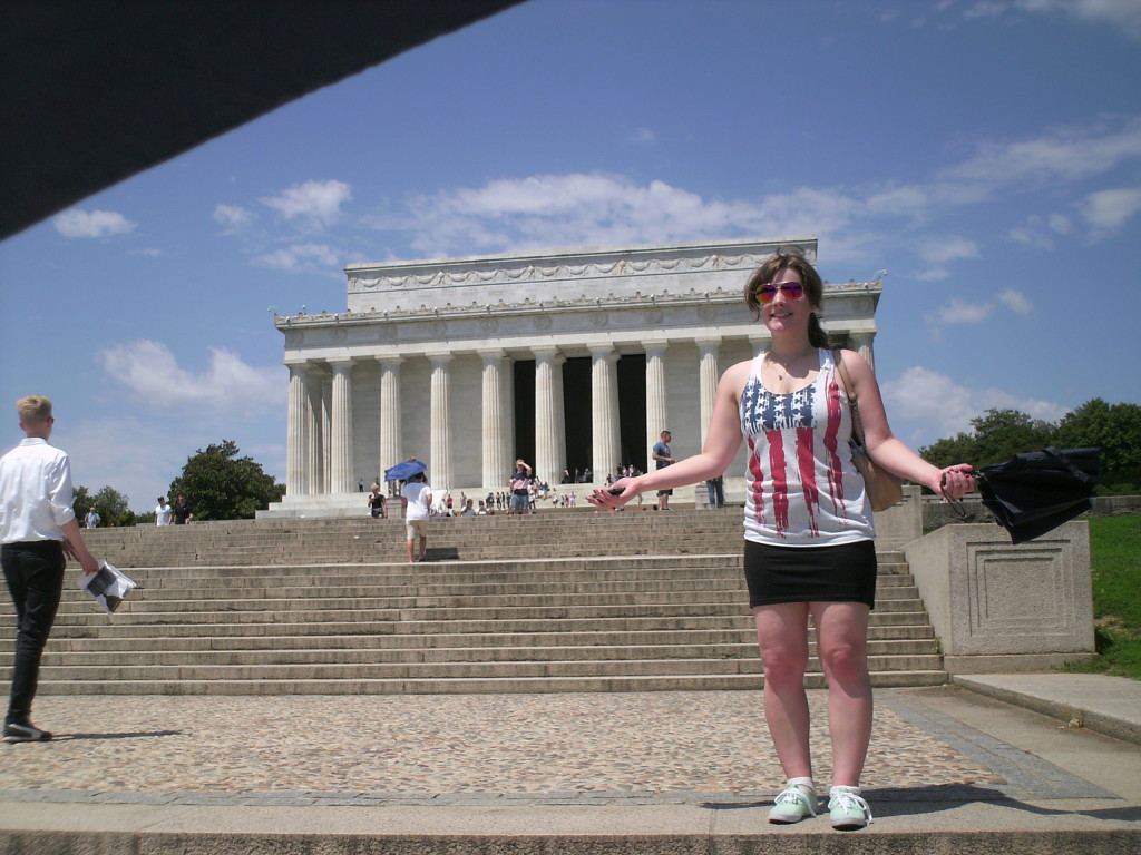 Kelly at the Lincoln Memorial