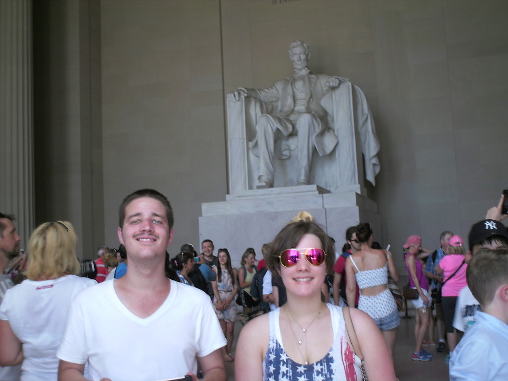 Michael and Kelly meet President Lincoln