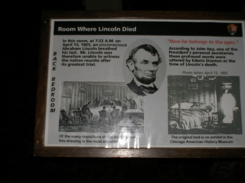About the room where Lincoln died
