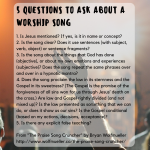 5 Questions To Ask About A Worship Song