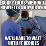 Sorry Folks, We Don't Know If It's A Boy Or A Girl. We'll Have To Wait Until It Decides.