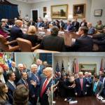 Many False Teachers In The Room With President Trump Including Paula White To His Right